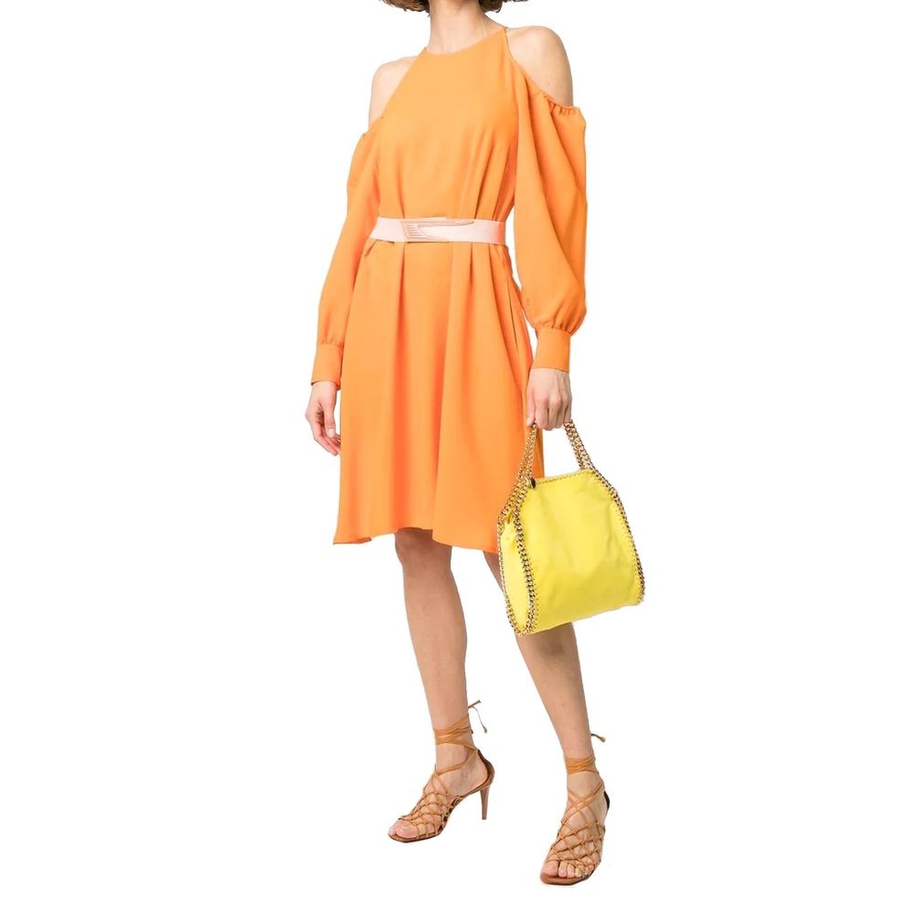 Stella McCartney Orangefarbenes Viskose-Freizeitkleid