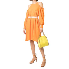 Stella McCartney Orangefarbenes Viskose-Freizeitkleid