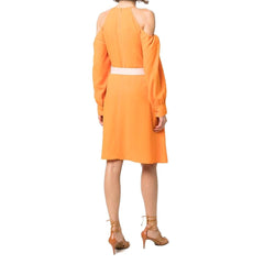 Stella McCartney Orangefarbenes Viskose-Freizeitkleid