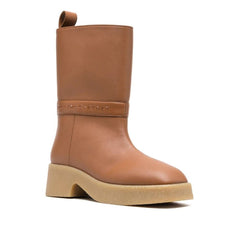 Stella McCartney Braune Polyethylen Stiefeletten