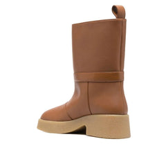 Stella McCartney Braune Polyethylen Stiefeletten