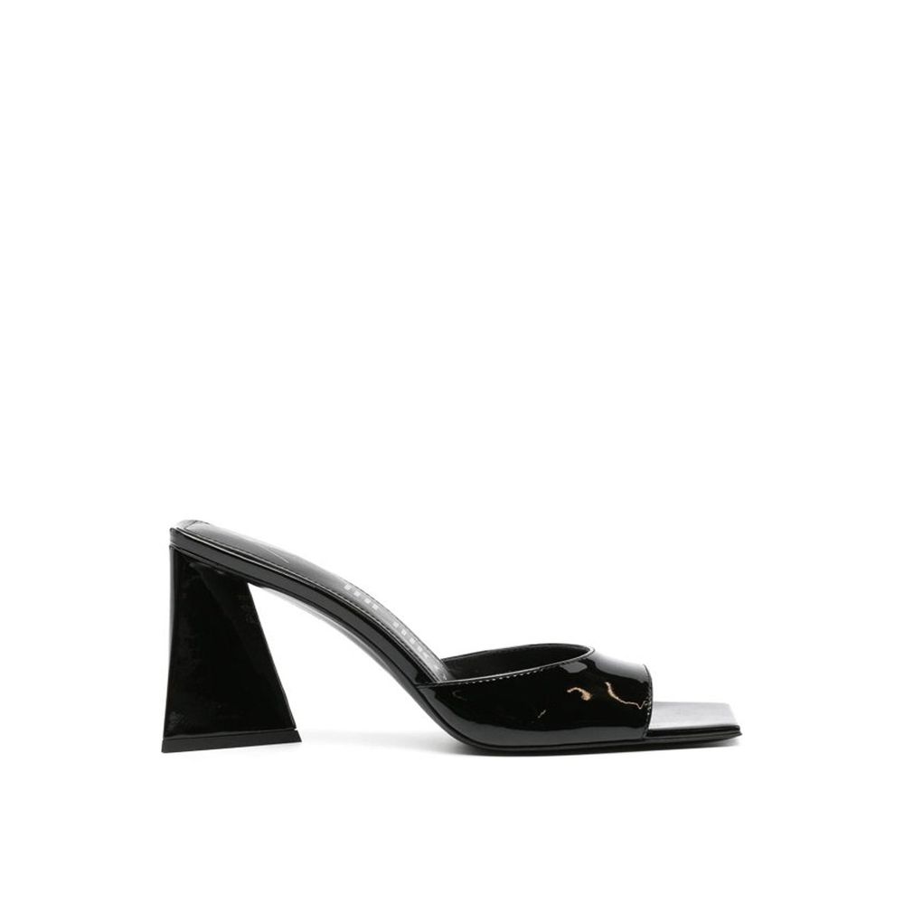 The Attico Sandalen mit Stilettoabsatz aus schwarzem Kalbsleder