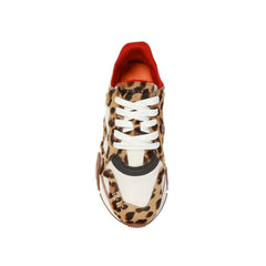 Versace Chunky-Sneakers aus beigem Leder