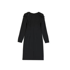 Alberta Ferretti Schwarzes Freizeitkleid aus Elastan