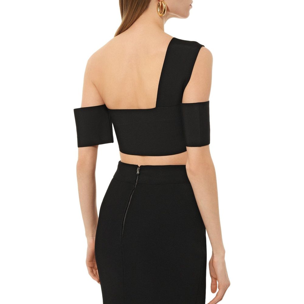 Alexander McQueen Schwarze Tanktops aus Elastan
