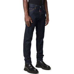 Dsquared² blauwe katoenen straight-leg jeans