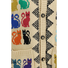 Valentino Multicolor Wool Cardigan