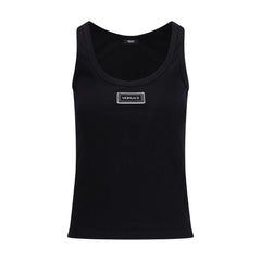 Versace Zwarte Katoenen Tanktops