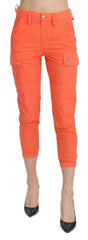 CYCLE High Waist Skinny Cropped Hose aus Baumwolle in Orange