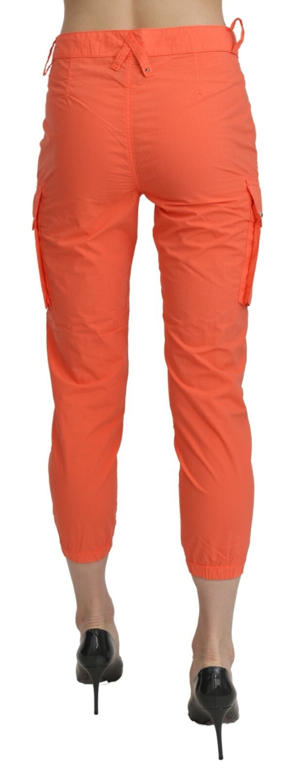 CYCLE High Waist Skinny Cropped Hose aus Baumwolle in Orange