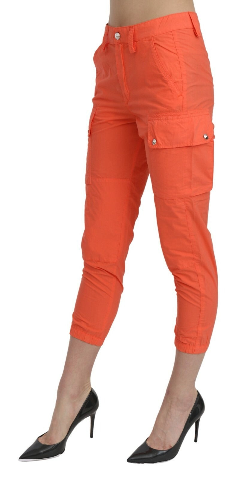 CYCLE High Waist Skinny Cropped Hose aus Baumwolle in Orange