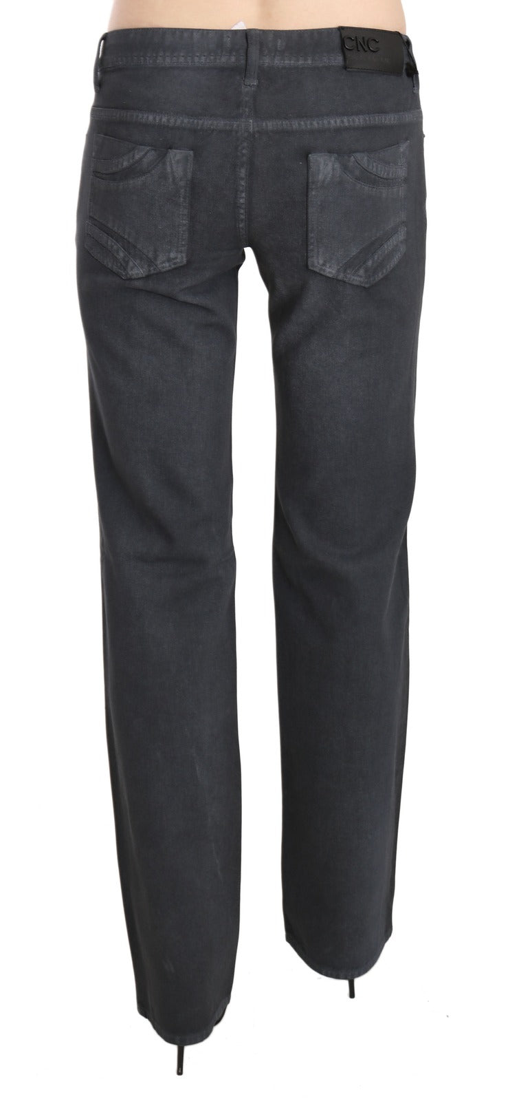 Costume National Graue Low Waist Straight Denim Hose Jeans
