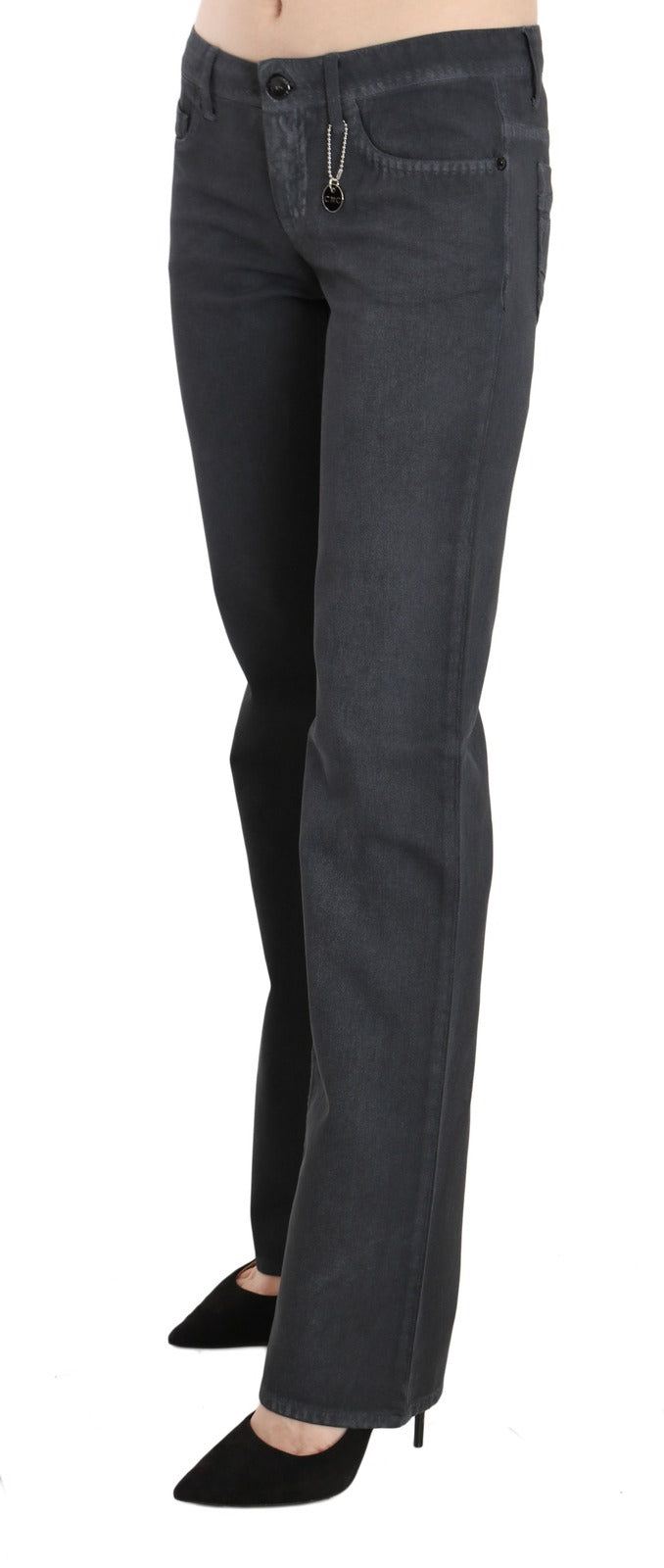 Costume National Graue Low Waist Straight Denim Hose Jeans