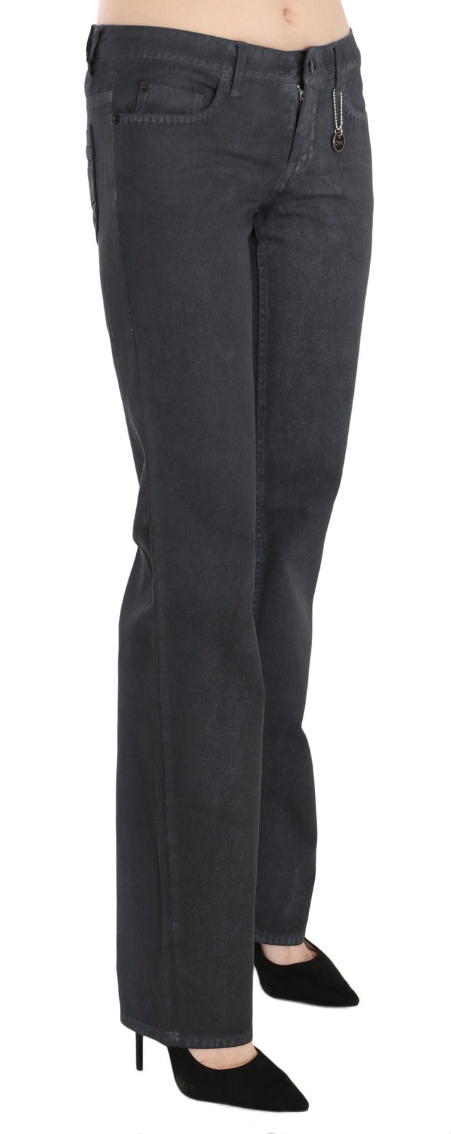 Costume National Graue Low Waist Straight Denim Hose Jeans
