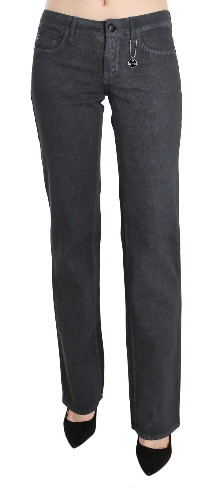 Costume National Graue Low Waist Straight Denim Hose Jeans