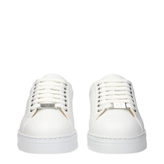 Philipp Plein Witte Leren Lage Sneakers