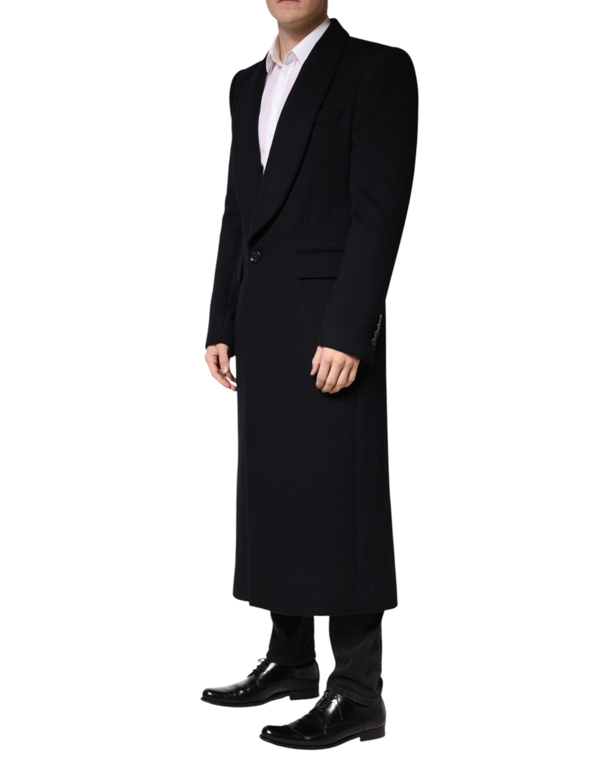 Dolce &amp; Gabbana – Schwarze, einreihige Trenchcoat-Jacke
