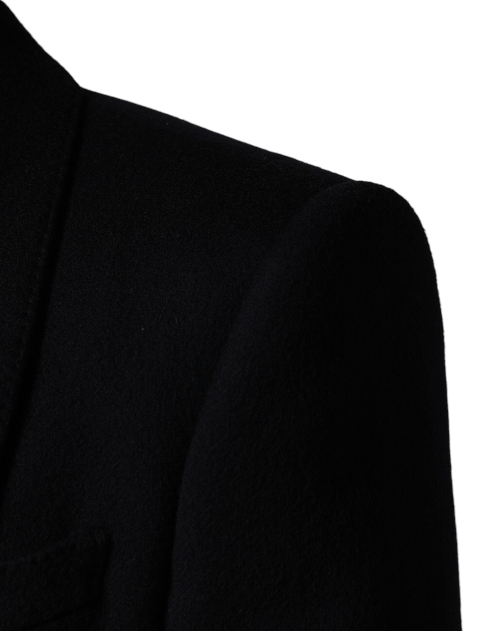 Dolce &amp; Gabbana – Schwarze, einreihige Trenchcoat-Jacke
