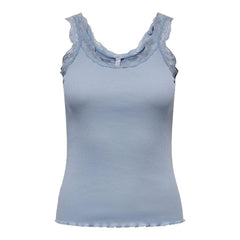 Only Blue Cotton Tank Tops