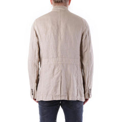 Husky Beige Linen Coat
