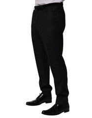 Dolce & Gabbana Schwarze Business-Hose aus Wolle mit schmalem Bein