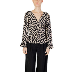 Jacqueline De Yong Beige Polyester Blouse