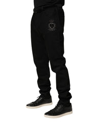 Dolce & Gabbana Schwarze Skinny Jeans für Herren mit Heiligem Herzen