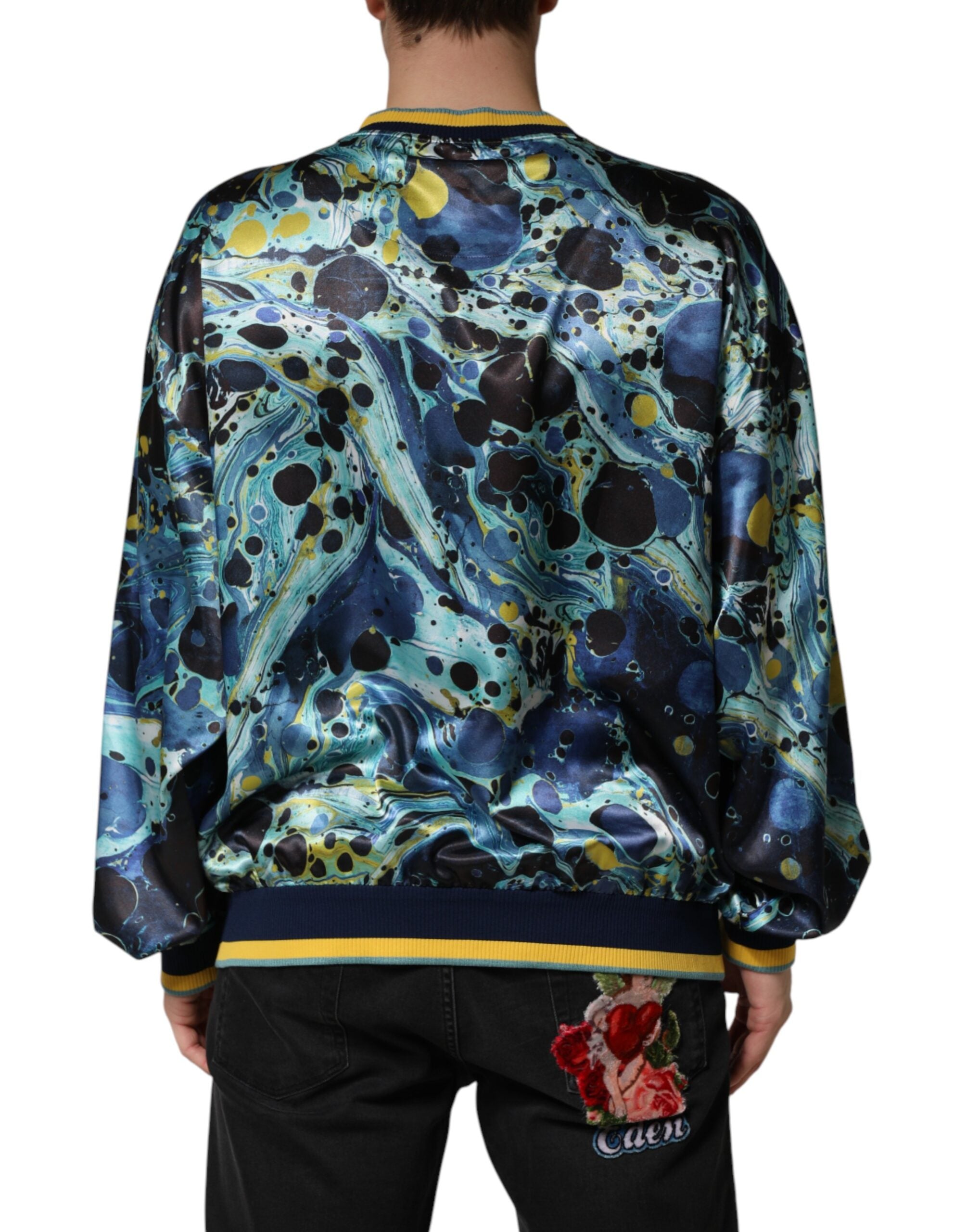 Dolce & Gabbana Trui met veelkleurige marmerprint