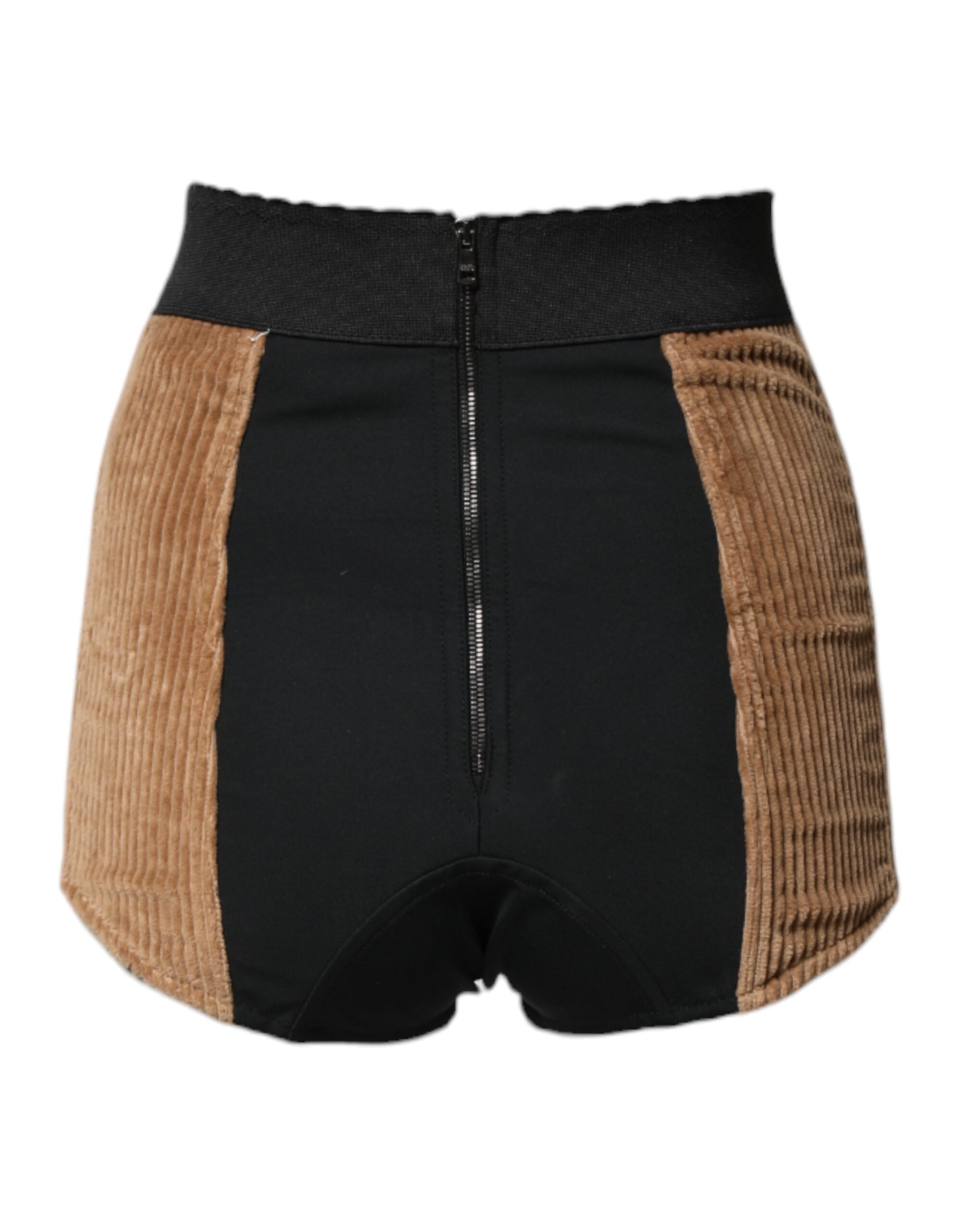 Dolce & Gabbana Braune High-Waist Hot Pants Shorts aus Baumwolle