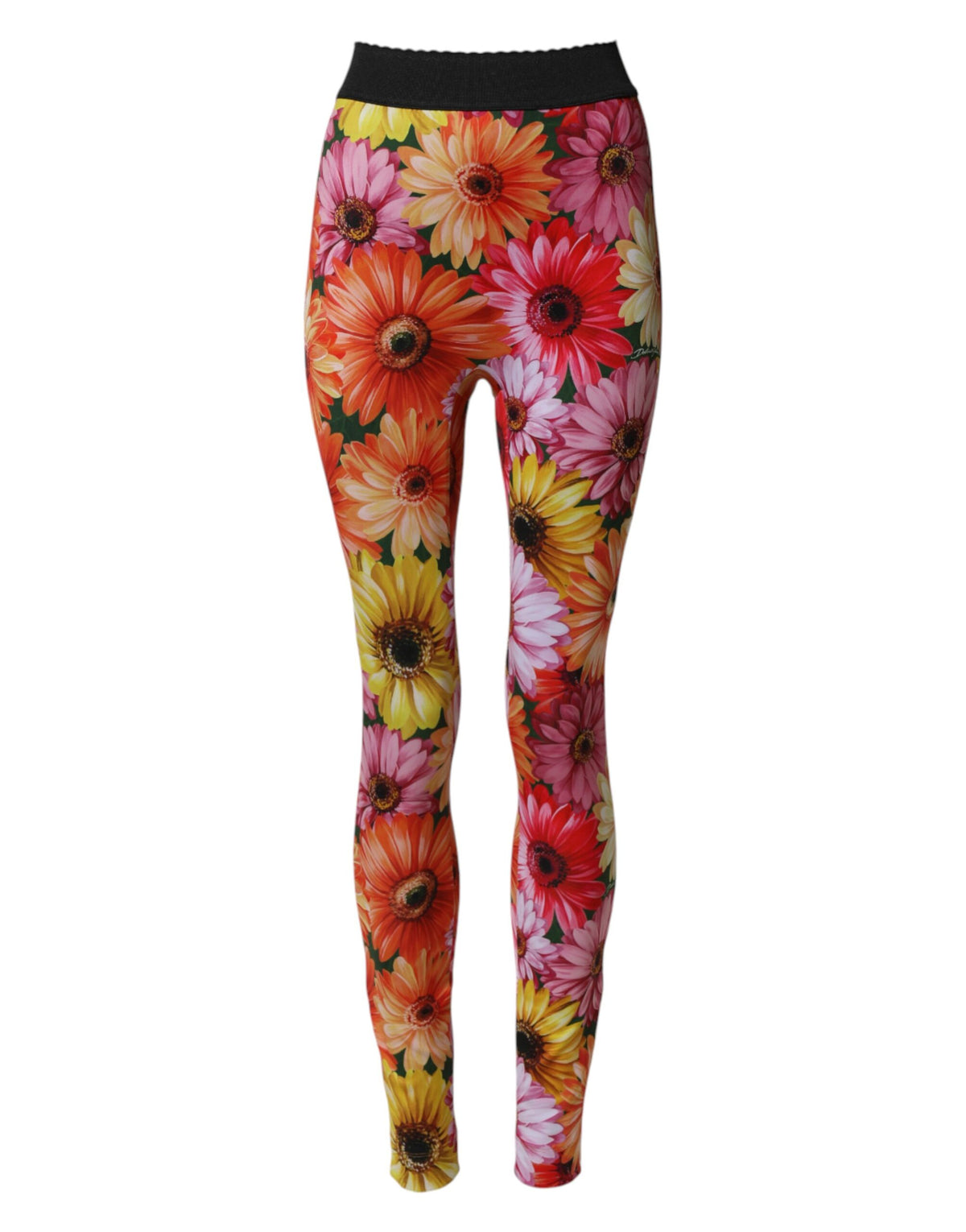 Dolce & Gabbana Leggings mit mehrfarbigem Blumenmuster und Stretchbund
