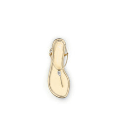 Giuseppe Zanotti Gold Kalfsleren Bos Taurus Platte Sandalen