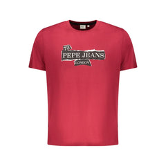 Pepe Jeans Red Cotton Men T-Shirt