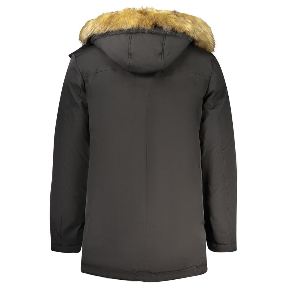 Guess Jeans Herrenjacke aus schwarzem Polyester