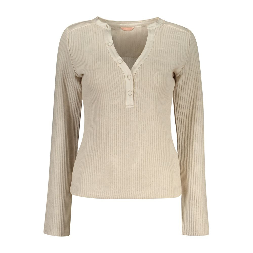 Guess Jeans Beigefarbener Damenpullover aus Polyester