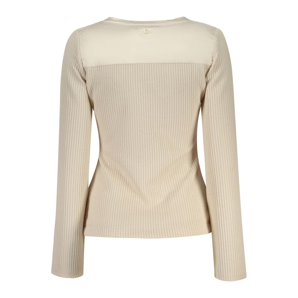Guess Jeans Beigefarbener Damenpullover aus Polyester