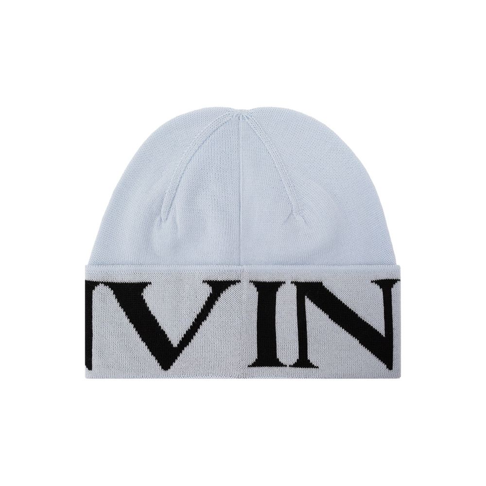 Lanvin blauwe muts van scheerwol