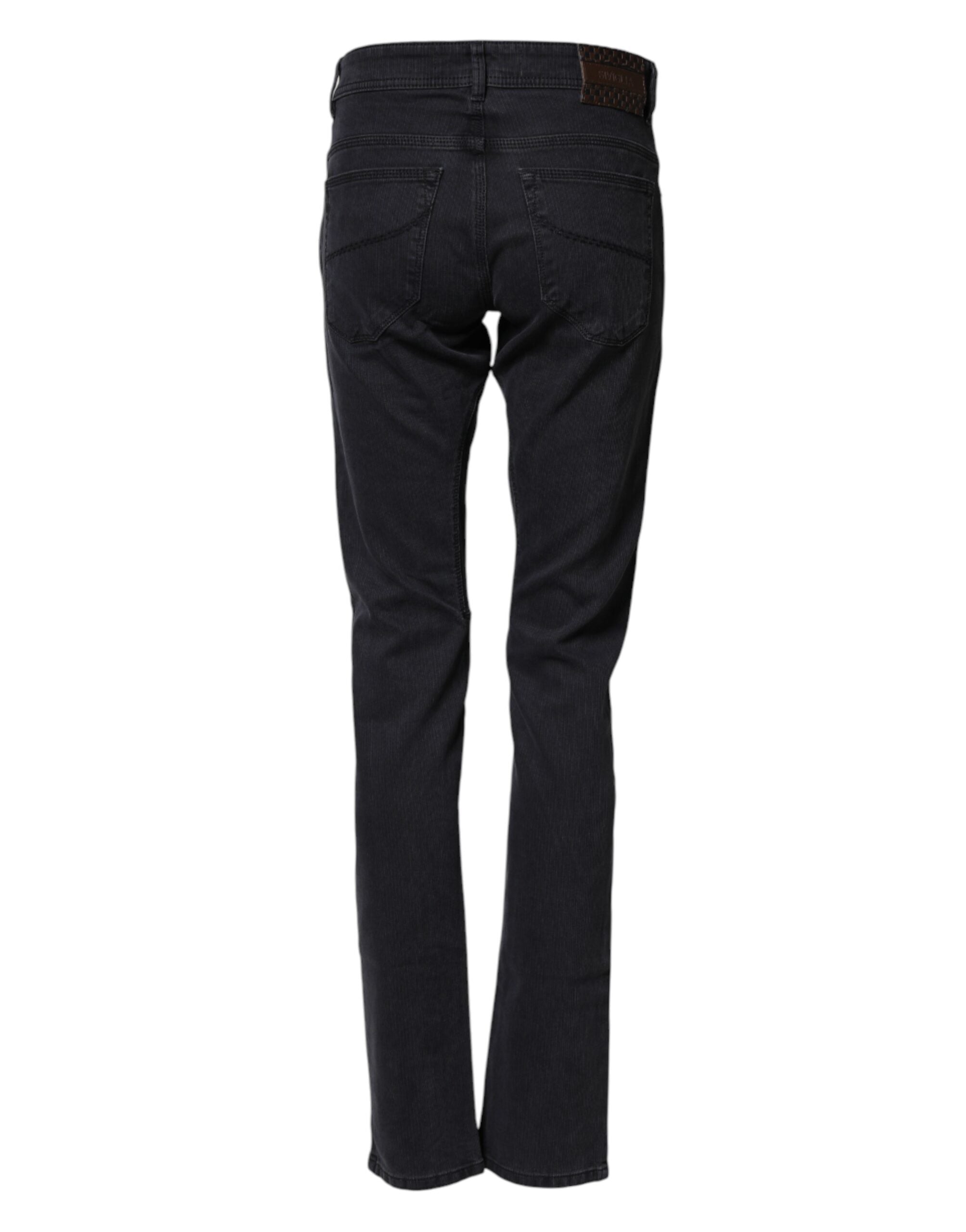 Siviglia Schwarze Jeanshose aus Baumwolle für Damen, gerader Schnitt
