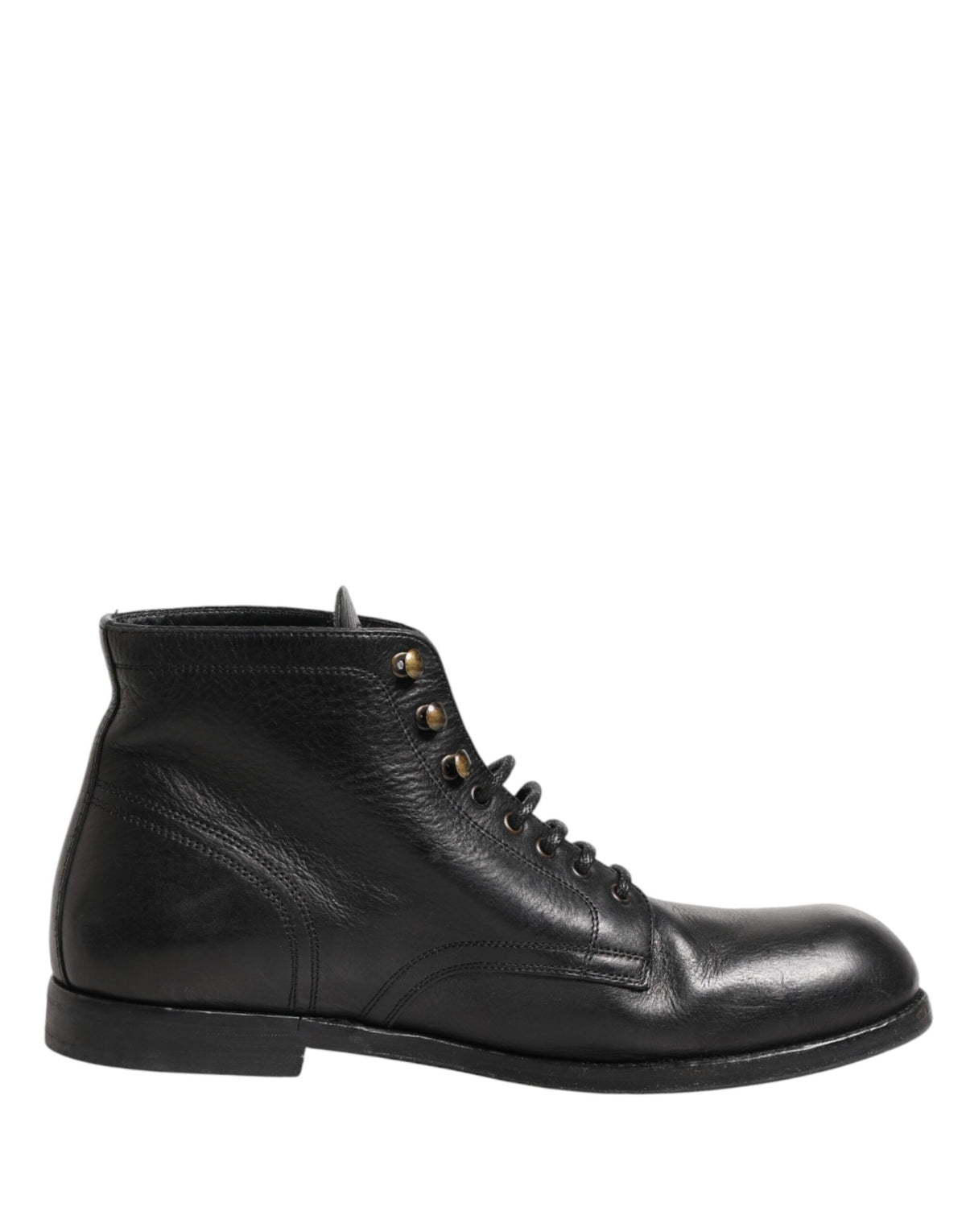 Dolce & Gabbana Schwarze geschnürte kurze Stiefeletten Herrenschuhe