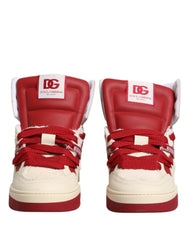 Dolce & Gabbana Weiße Rote Custom 2.Zero High Top Herren Sneaker Schuhe