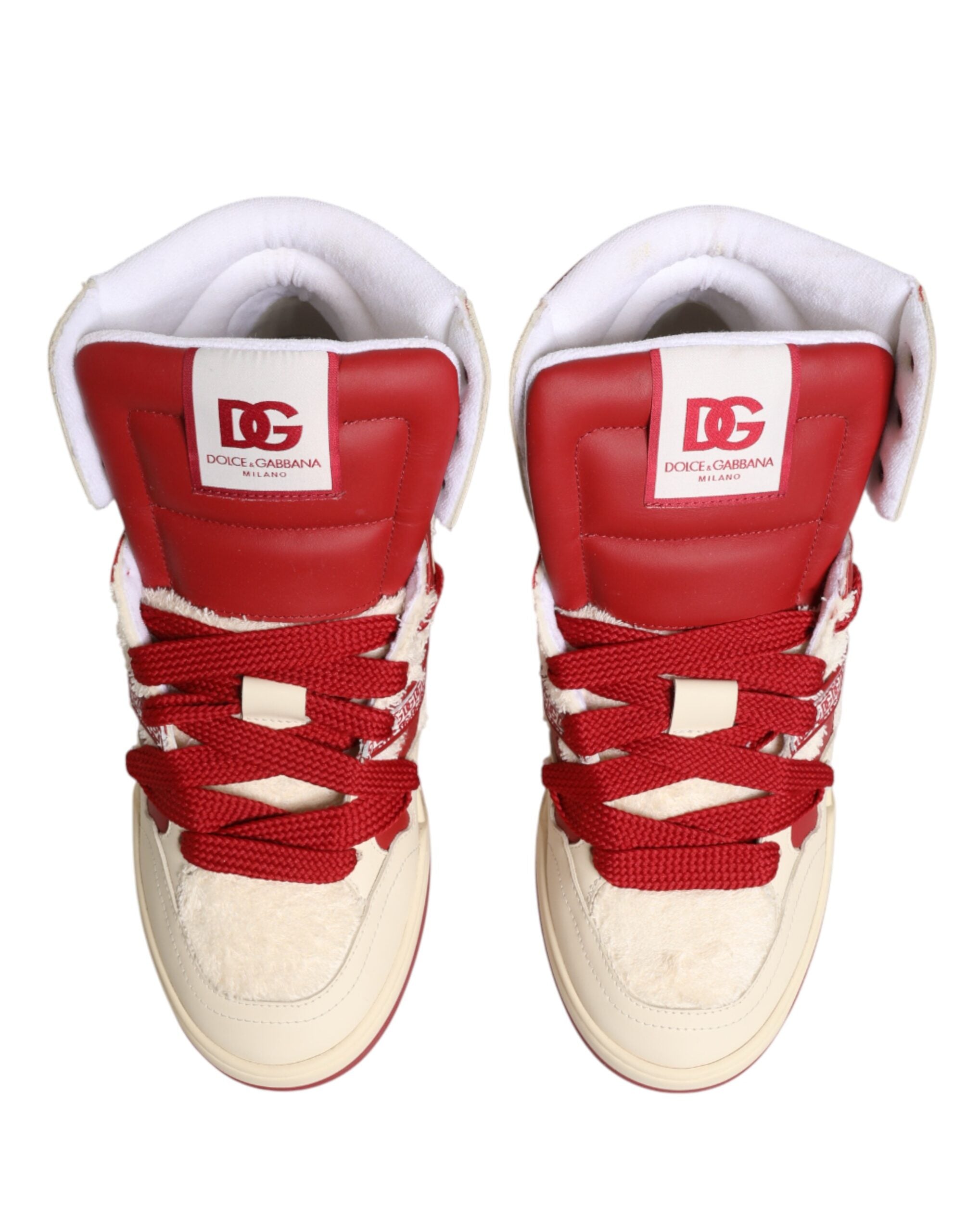 Dolce & Gabbana Weiße Rote Custom 2.Zero High Top Herren Sneaker Schuhe
