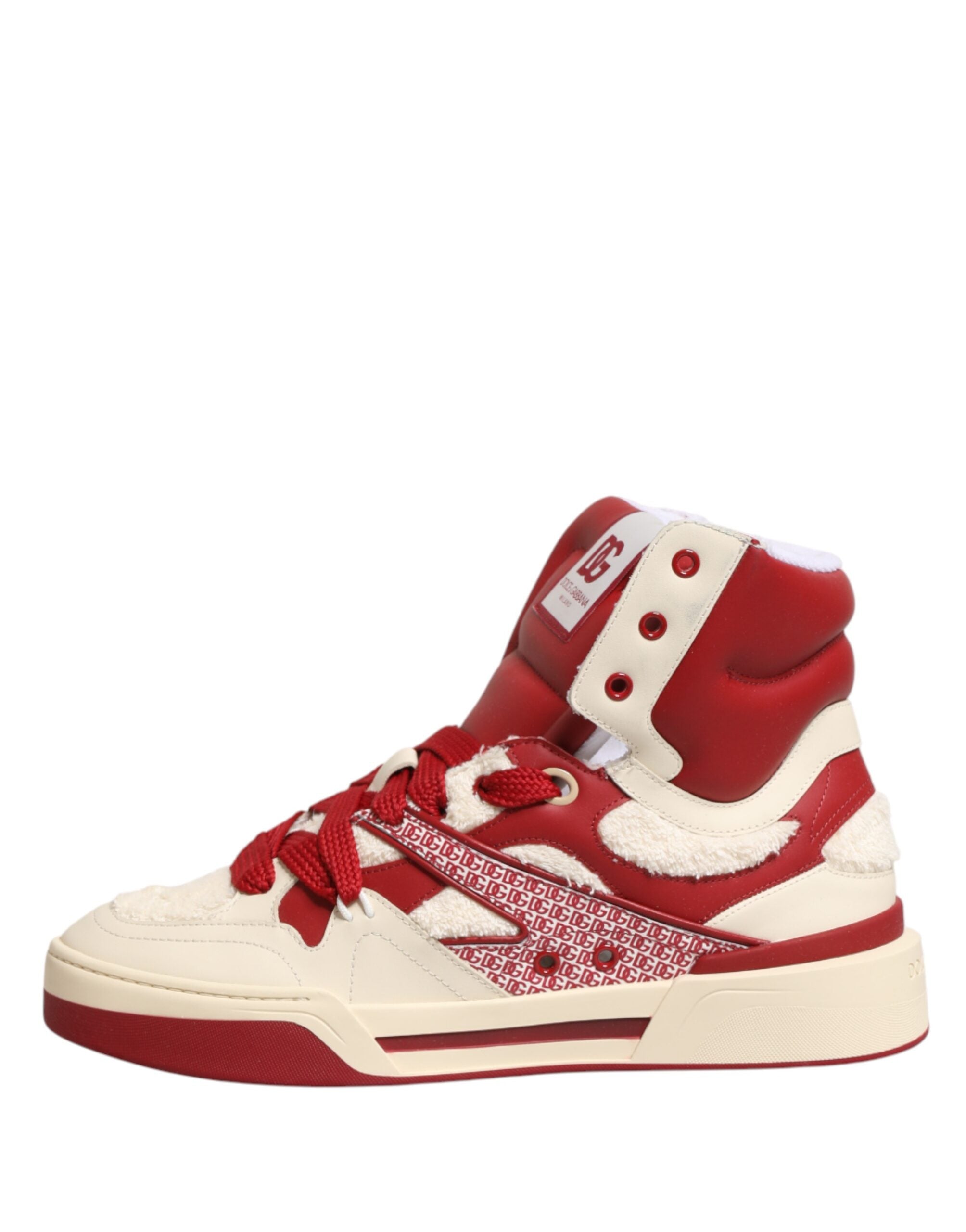 Dolce & Gabbana Weiße Rote Custom 2.Zero High Top Herren Sneaker Schuhe