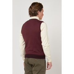 Gas Bordeaux Katoenen Gilet