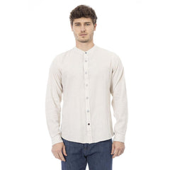 Baldinini Trend White Rayon Long Sleeve T-Shirt