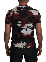 Dolce & Gabbana Baumwoll-Rundhals-T-Shirt im mehrfarbigen Tie-Dye-Look