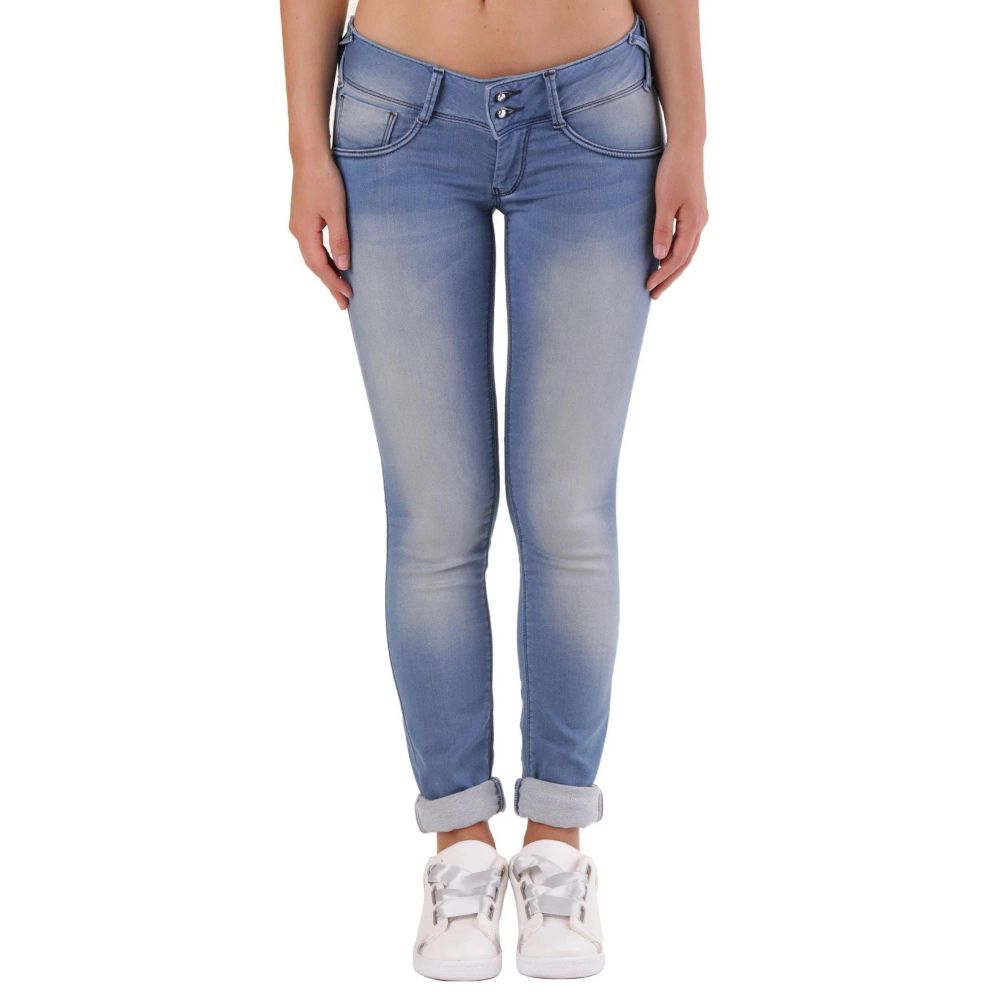 With Blue Cotton Skinny Jeans