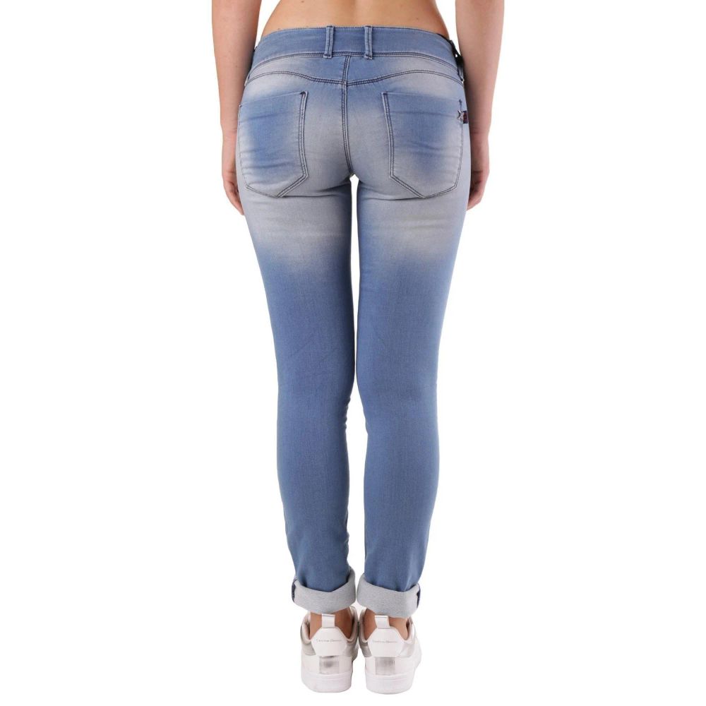 With Blue Cotton Skinny Jeans