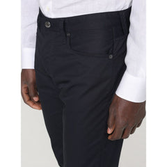 Emporio Armani Blue Cotton Casual Pants