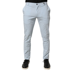 Daniele Alessandrini Light Blue Skinny Dress Trouser Pants