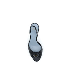 Valentino Garavani Schwarze Ziegenleder-Sandalen mit Stilettoabsatz