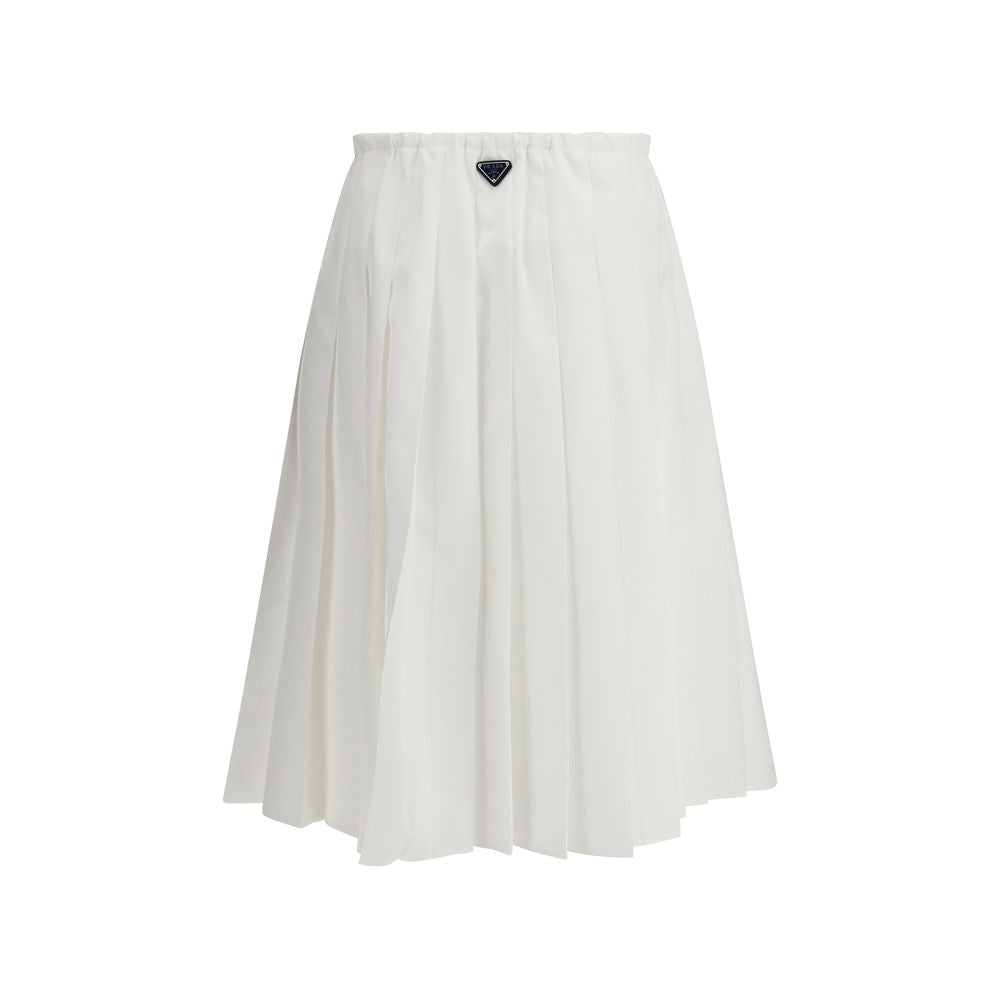 Prada Witte Katoenen Lange Rok